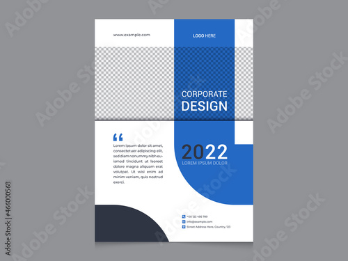 Corporate Business brochure cover template with modern, minimal and abstract flyer design