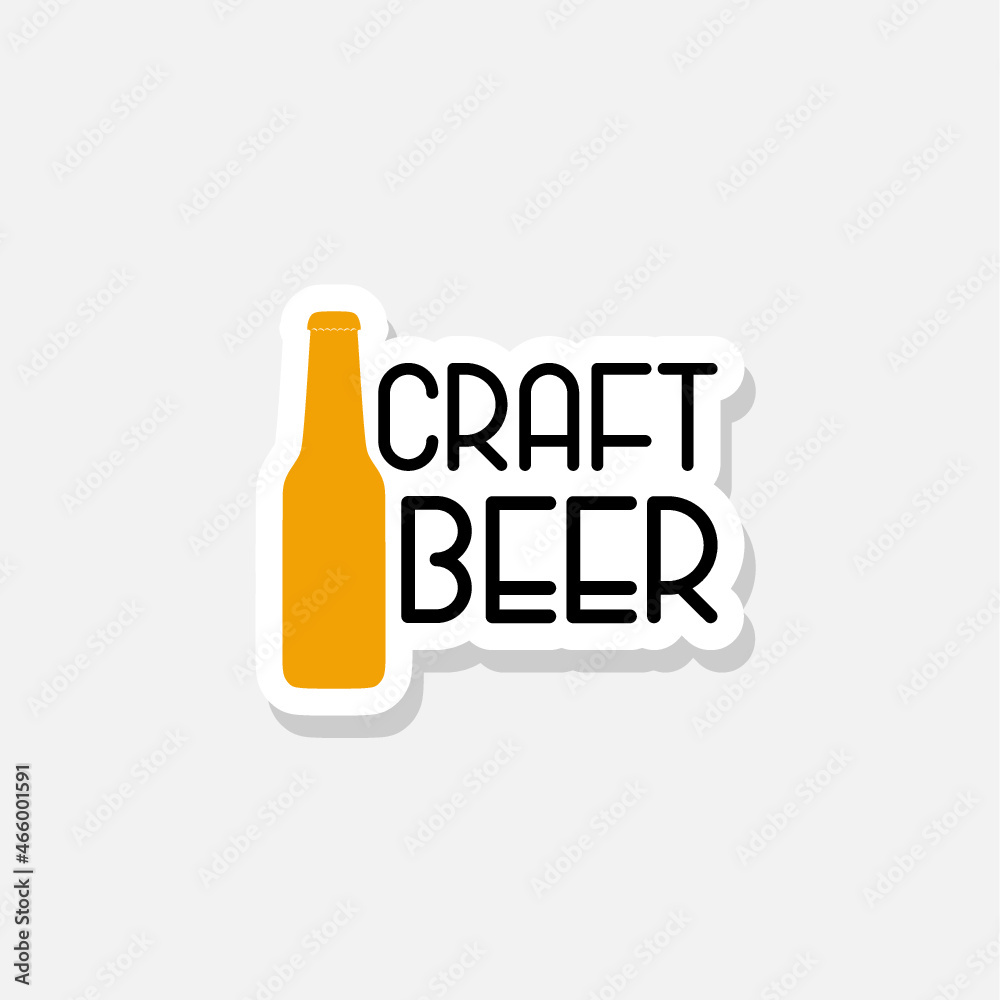 Craft Beer logo sticker isolated on white background Craft Beer logo sticker isolated on white background