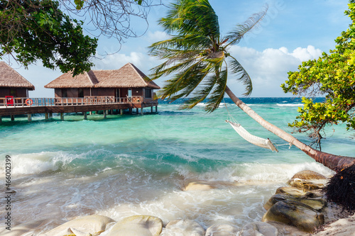 Fototapeta Naklejka Na Ścianę i Meble -  Bungalows on water, Maldives