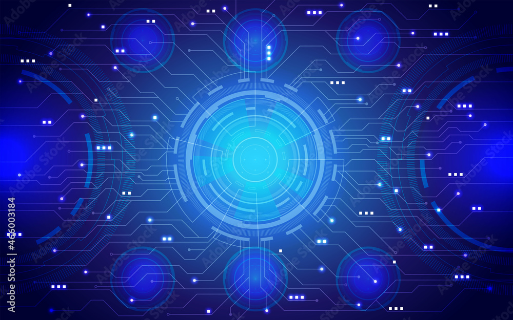 Obraz premium Web, Digital Screen background, Blue Technology Abstract Background Vector