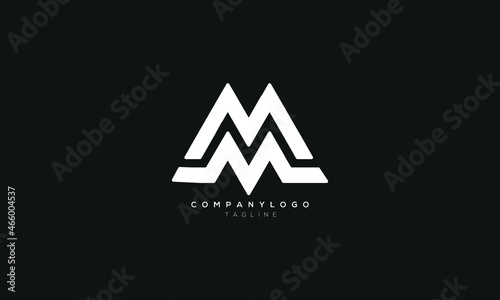 MM, MM, Abstract initial monogram letter alphabet logo design