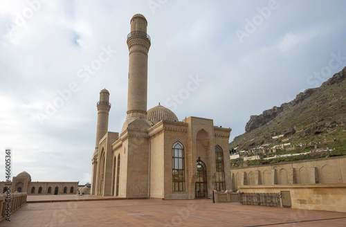Shiite mosque Bibi-Heybat, cloudy day. Baku, Azerbaijan photo