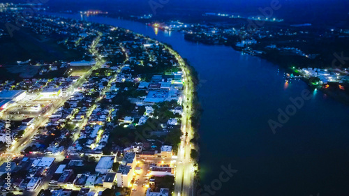 Blue Light over the river