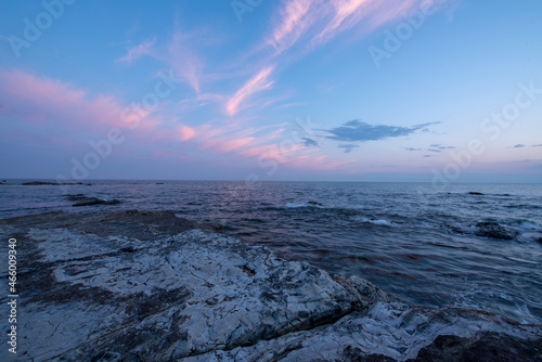 夕焼けと海