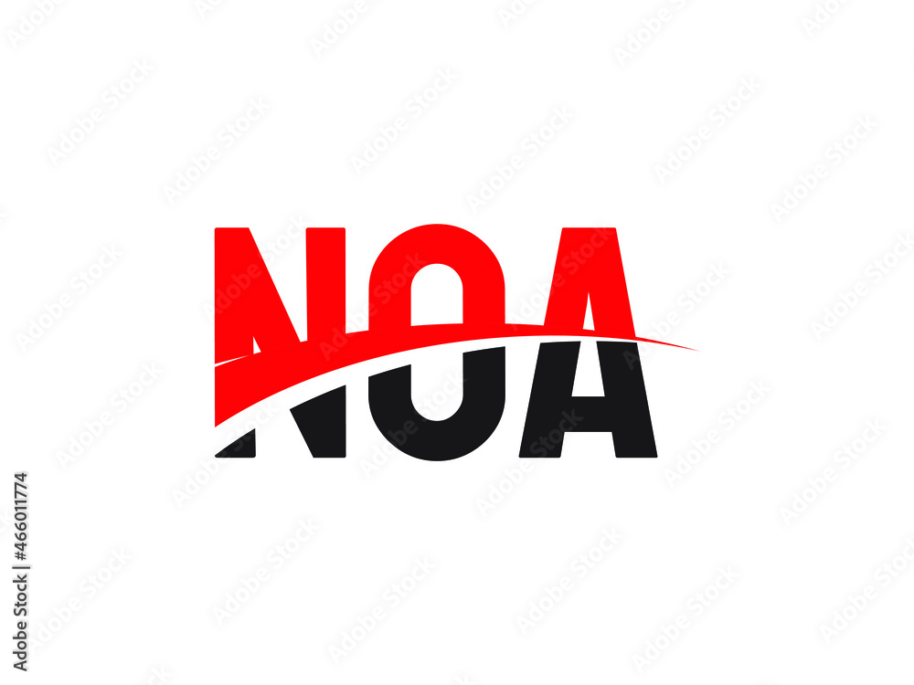 NOA Letter Initial Logo Design Vector Illustration