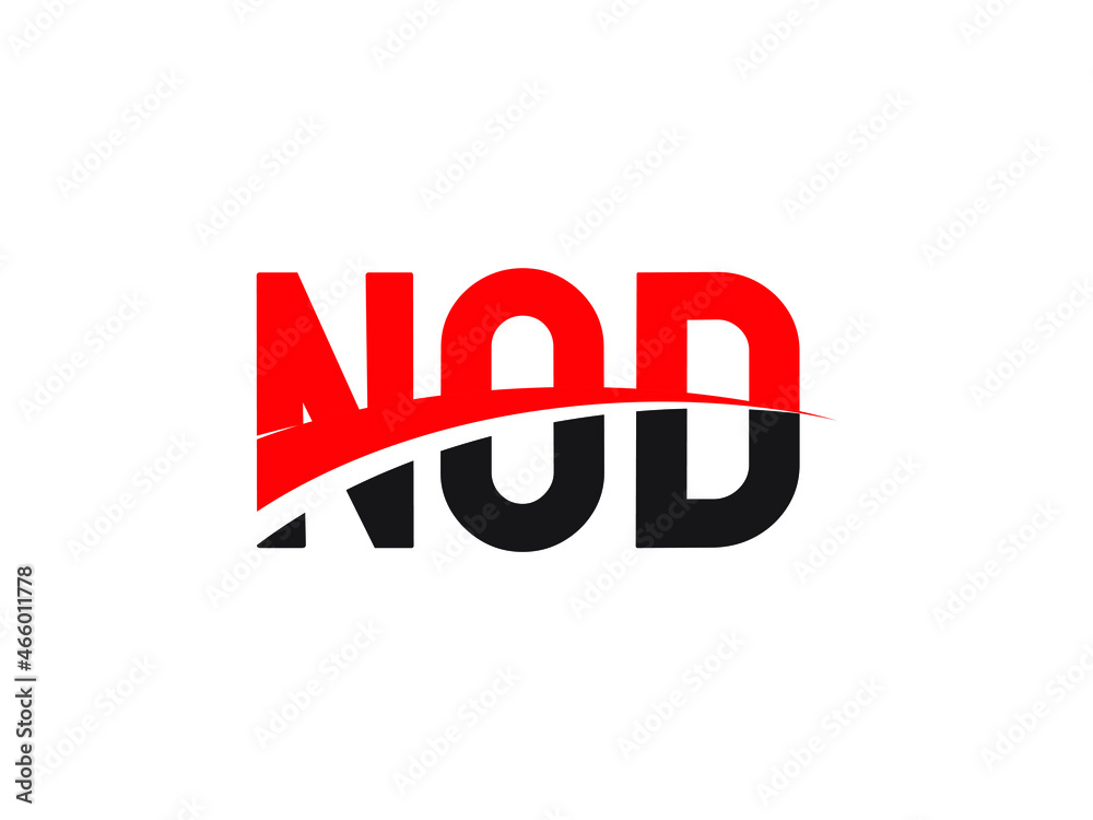 NOD Letter Initial Logo Design Vector Illustration