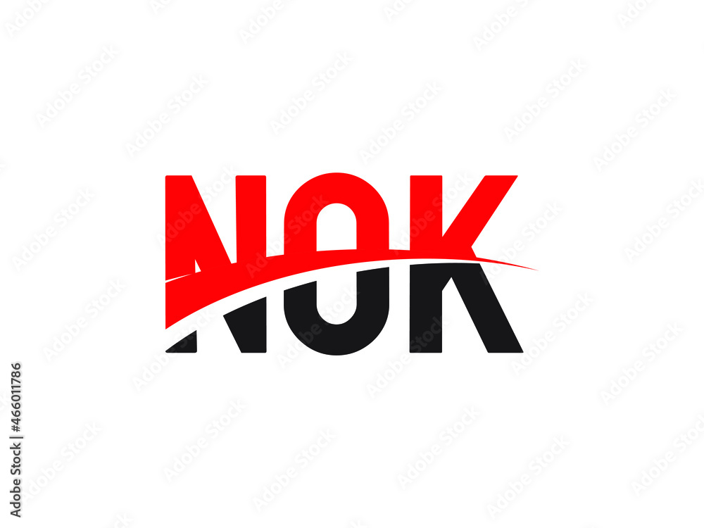 NOK Letter Initial Logo Design Vector Illustration NOK Letter Initial Logo Design Vector Illustration