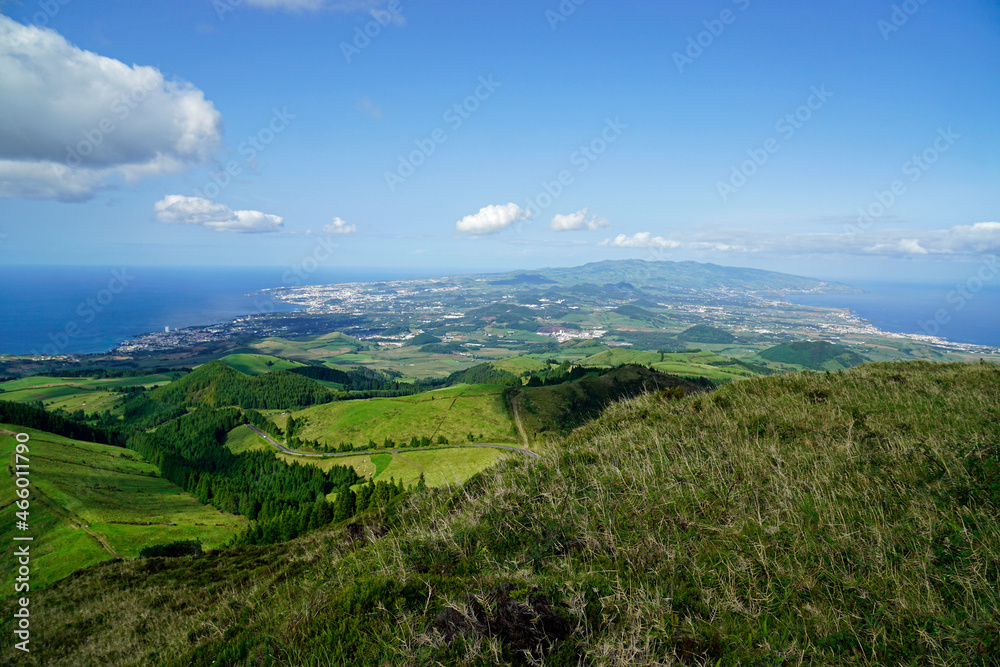 Fototapeta premium amazing mountain landscape on azores islands