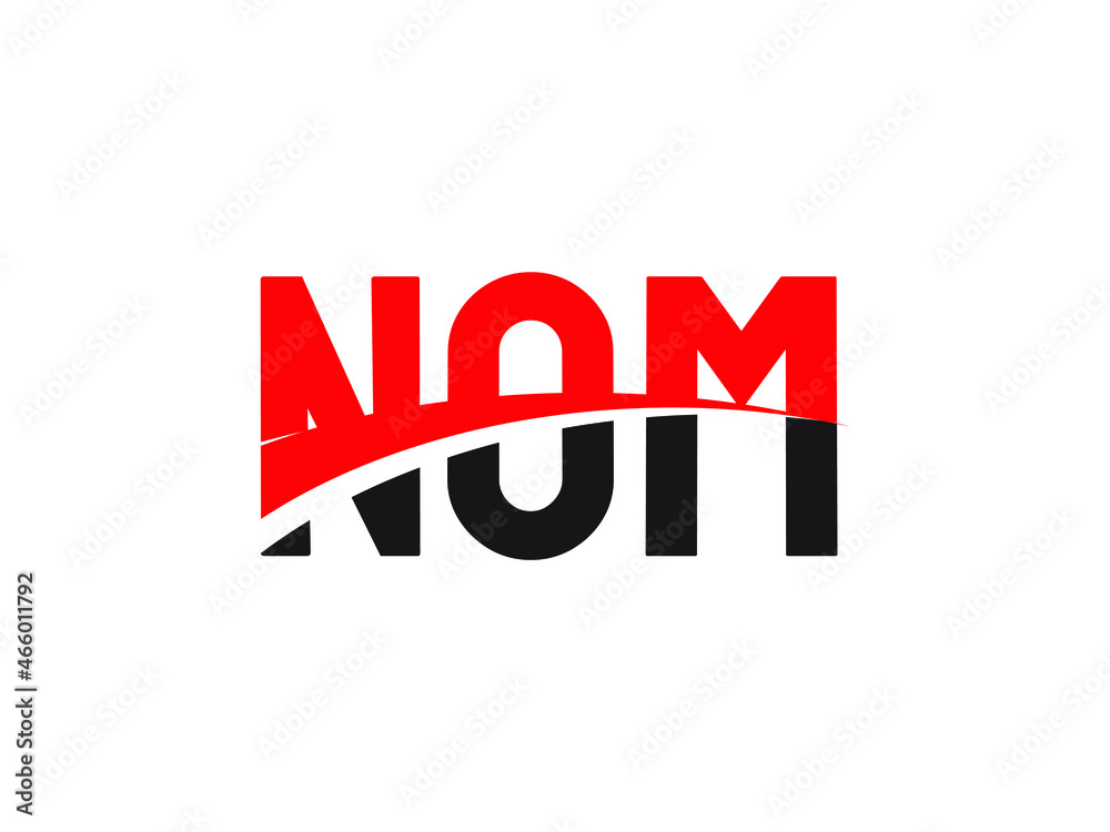 NOM Letter Initial Logo Design Vector Illustration NOM Letter Initial Logo Design Vector Illustration