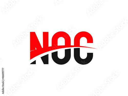 NOC Letter Initial Logo Design Vector Illustration