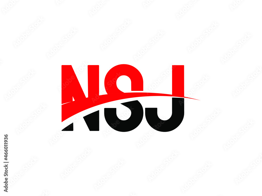 NSJ Letter Initial Logo Design Vector Illustration NSJ Letter Initial Logo Design Vector Illustration