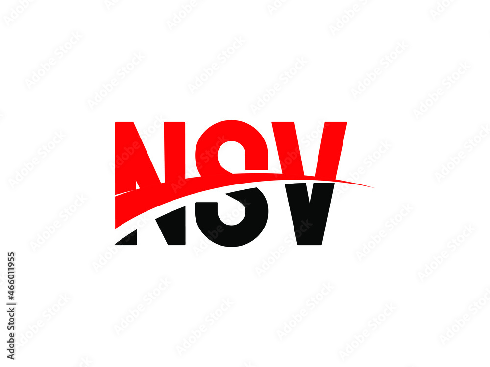 NSV Letter Initial Logo Design Vector Illustration