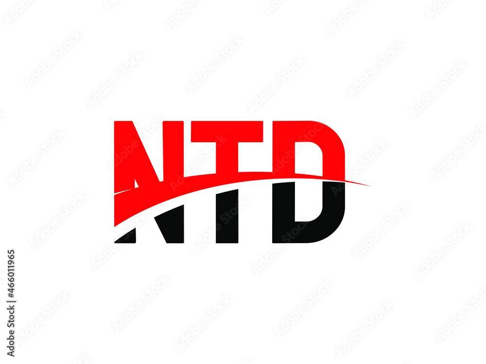 Obraz premium NTD Letter Initial Logo Design Vector Illustration