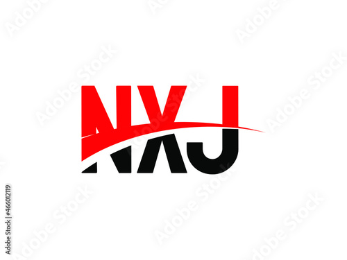 NXJ Letter Initial Logo Design Vector Illustration