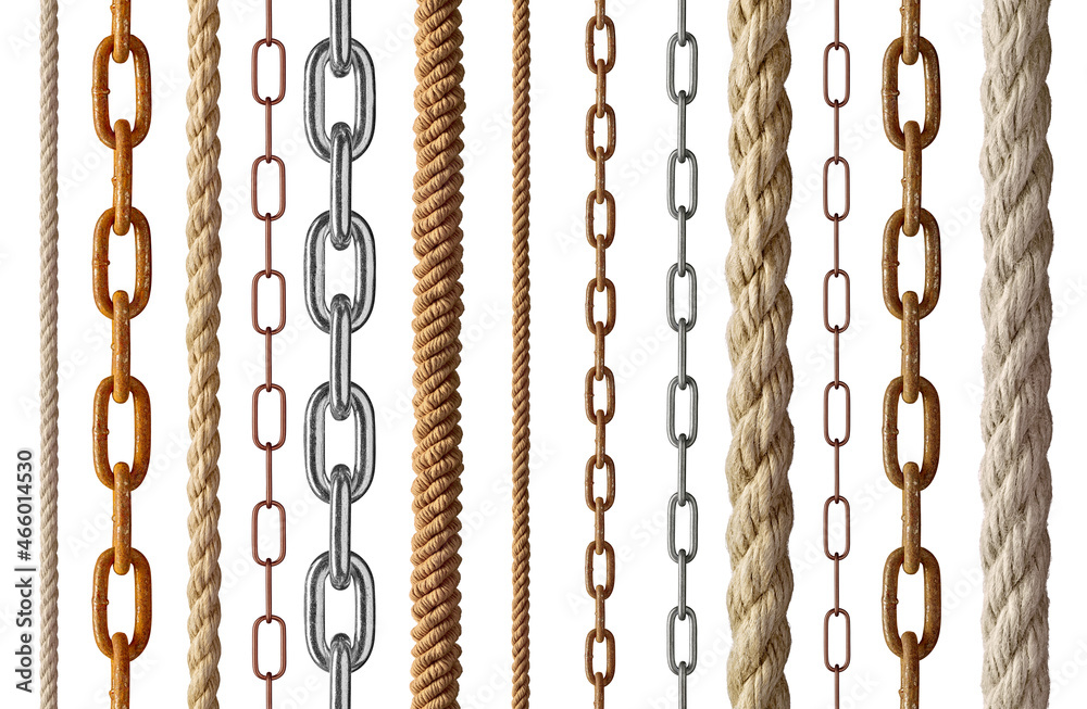 string rope chain metal link steel cord cable line