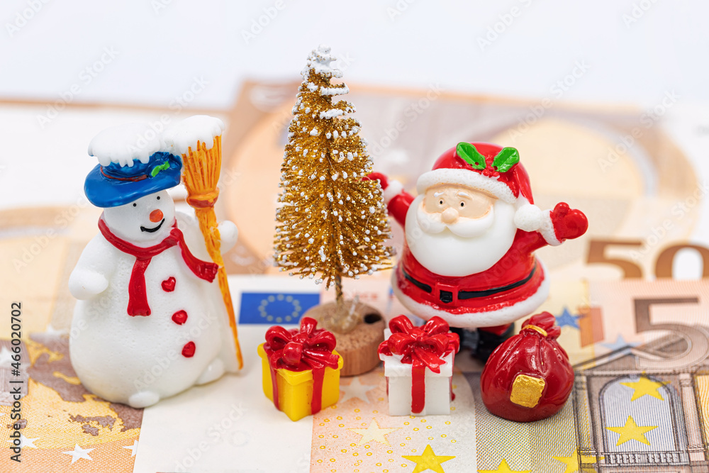 Concept : buying gifts for the new year and Christmas - a big waste Concept : buying gifts for the new year and Christmas - a big waste
