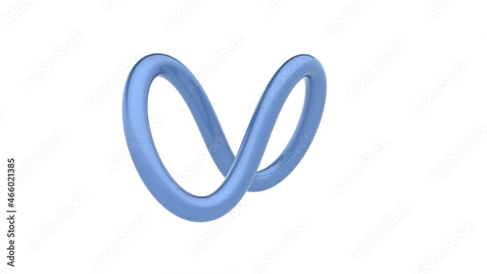 Blue infinity sign endless intro object able to loop seamless 4k Blue infinity sign endless intro object able to loop seamless 4k