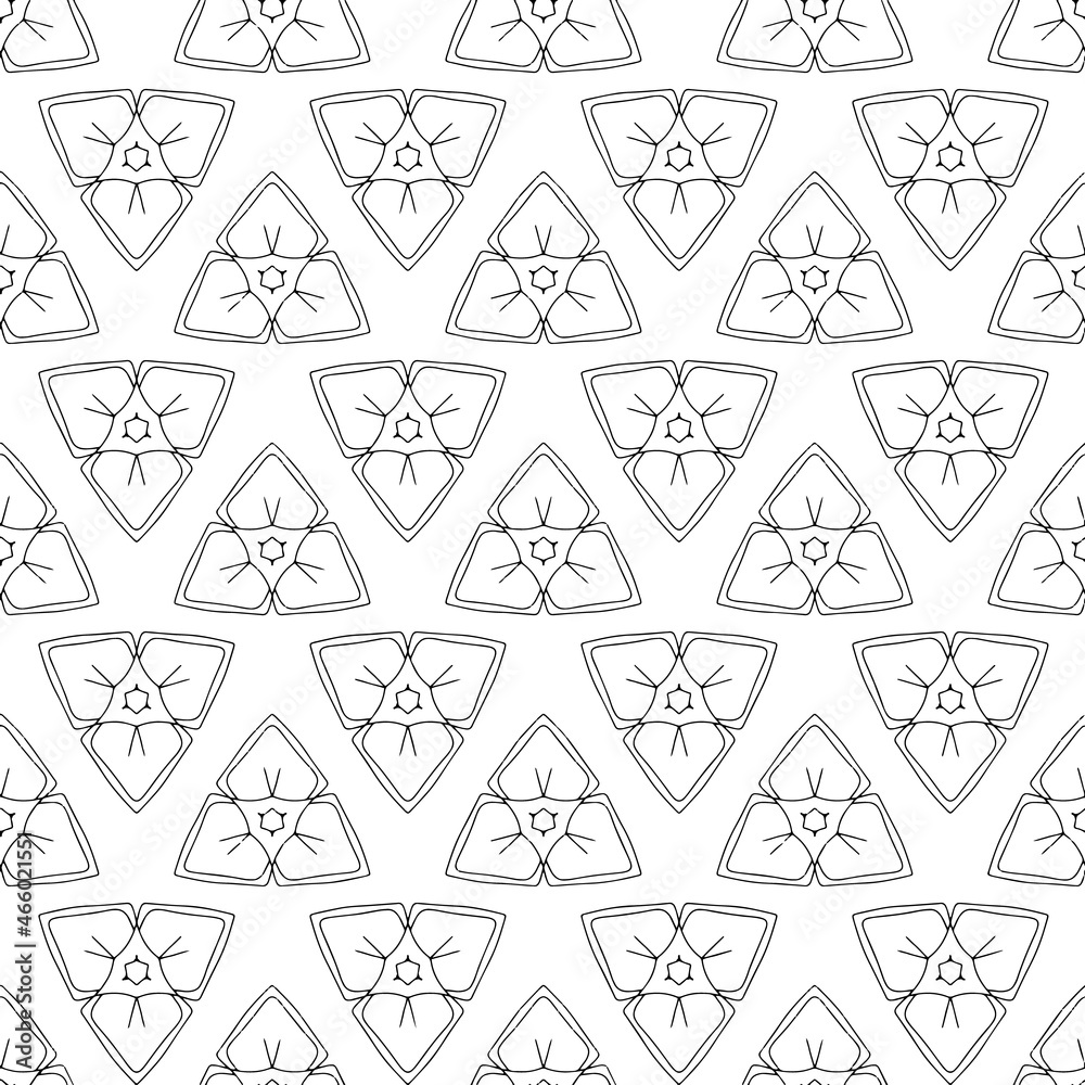 Geometric seamless pattern black and white Geometric seamless pattern black and white