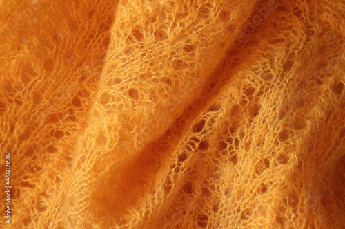 hand knitted cozy orange cloth photo