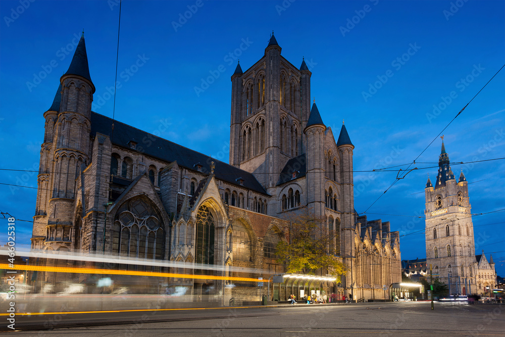 Street of Ghent, East Flanders, Belgium