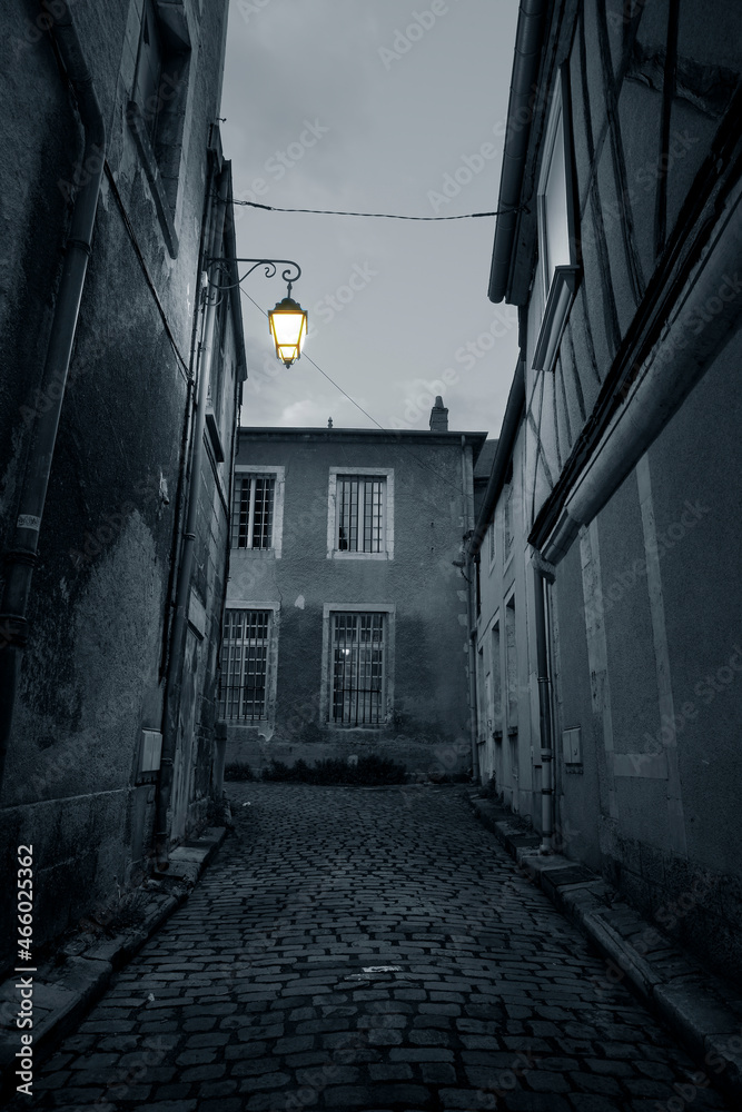 Street of Bourges, Cher, Centre-Val de Loire, France