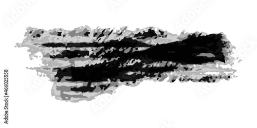 Black ink grunge stroke with transparent isolated on white