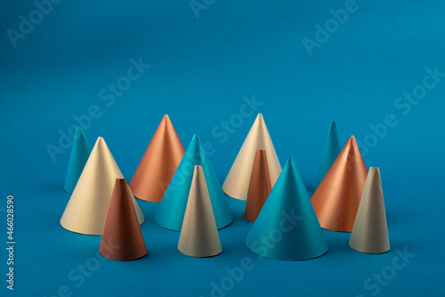 Stylized christmas tree. Organic modern Christmas decorations.