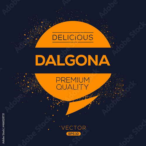 Creative (Dalgona) Dalgona Candy, Korean Candy, vector illustration.