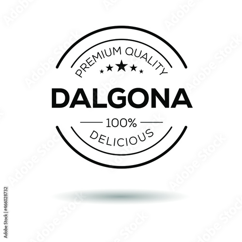 Creative (Dalgona) Dalgona Candy, Korean Candy, vector illustration.