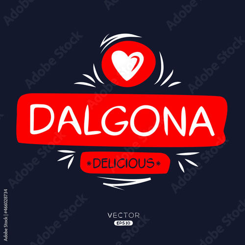 Creative (Dalgona) Dalgona Candy, Korean Candy, vector illustration.