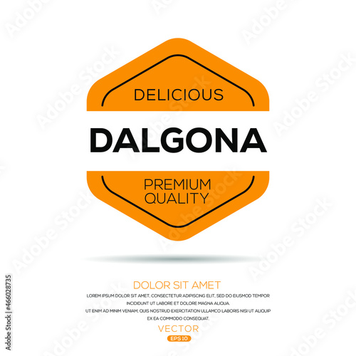 Creative (Dalgona) Dalgona Candy, Korean Candy, vector illustration.