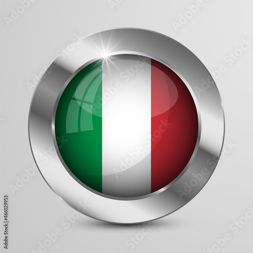 Free Download EPS10 Vector Patriotic Button with Italy flag colors. An element of impact for the use you want to make of it. - GFXLoad
