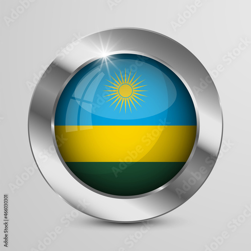 Free Download EPS10 Vector Patriotic Button with Rwanda flag colors. An element of impact for the use you want to make of it. - GFXLoad