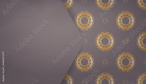 Brown banner with Greek gold pattern and place under your text