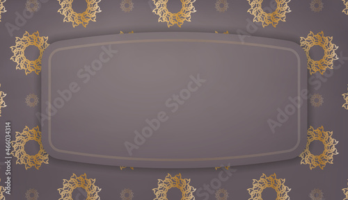 Brown background with antique gold ornaments and place under your text