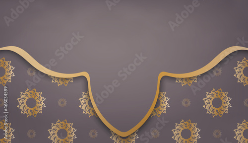 Background in brown color with mandala gold pattern and place under your text