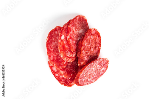 Sausage isolated on a white background. Chinese sausage.