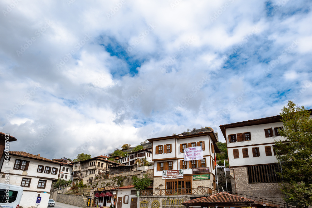 Safranbolu, Turkey, the view of Safranbolu old town area, UNESCO world heritage site and protected buildings. 