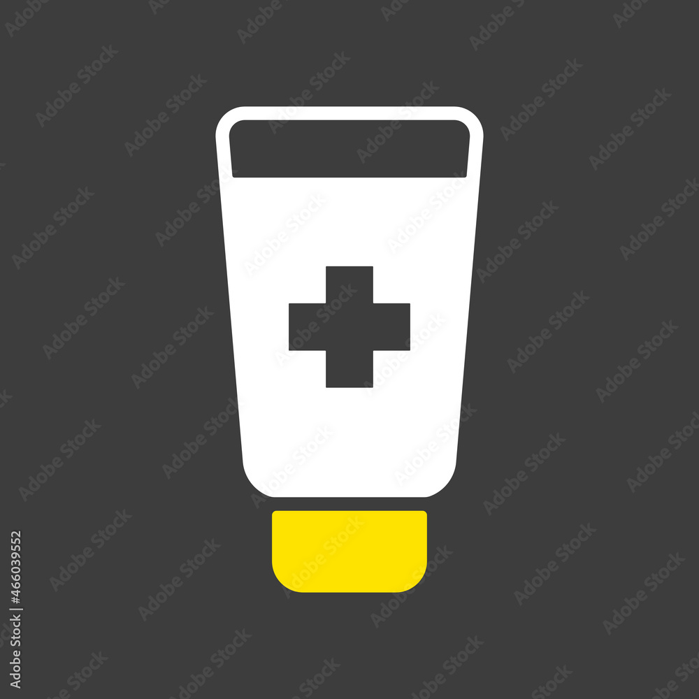 Ointment cream tube medicine vector icon Ointment cream tube medicine vector icon