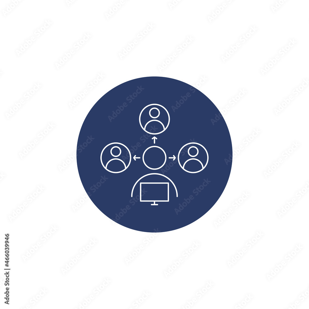 Online video calling communication icon Online video calling communication icon