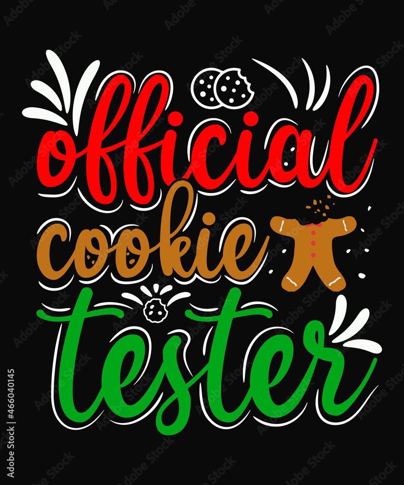 Official Cookie Tester Christmas T-shirt Design