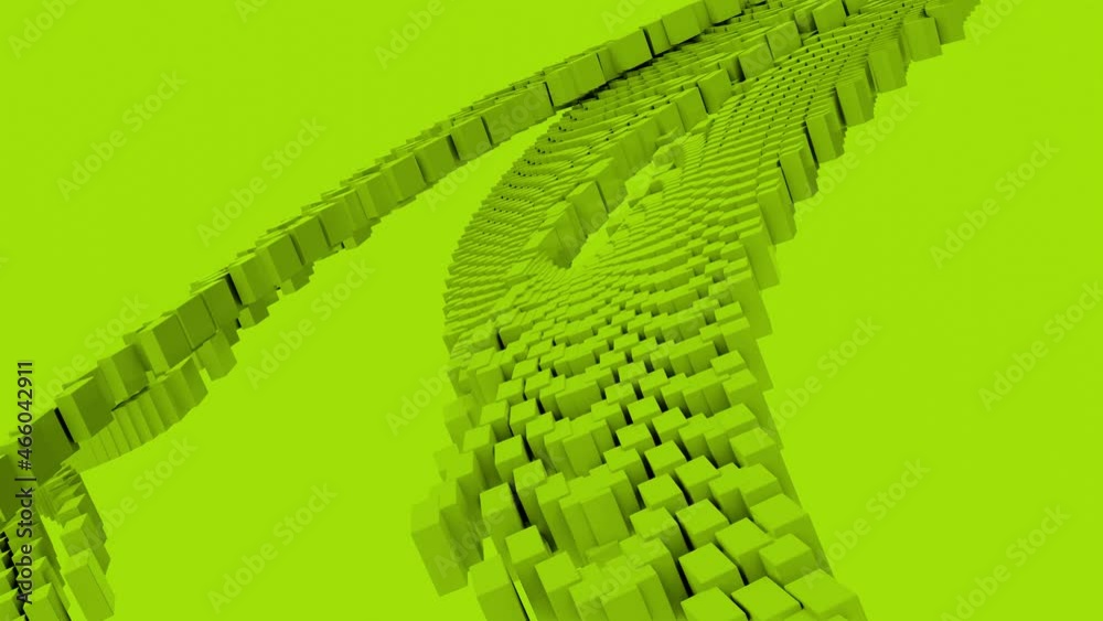 Animierte 3D Grafik mit geometrischen Formen - Thema Cyberspace oder Technik - 4K Loop