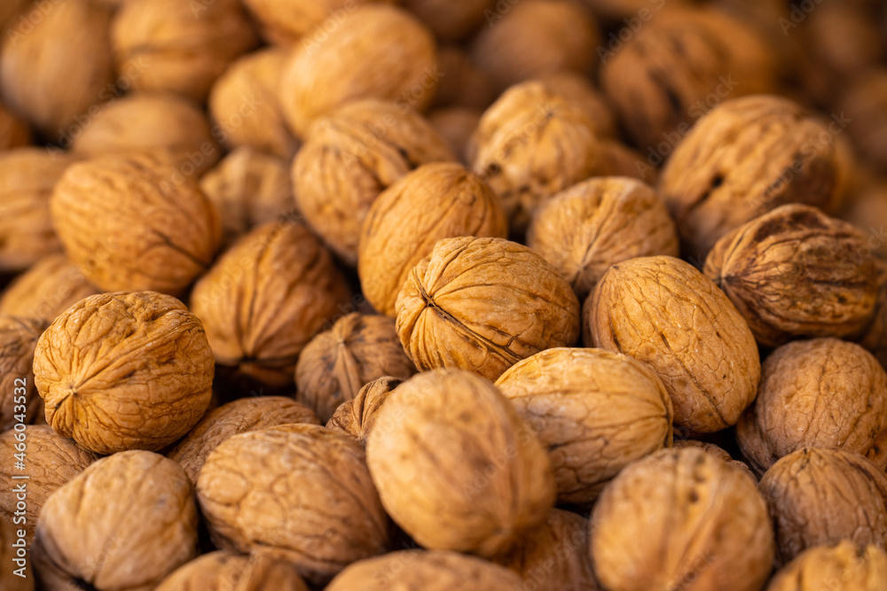 fresh raw walnuts at the market fresh raw walnuts at the market