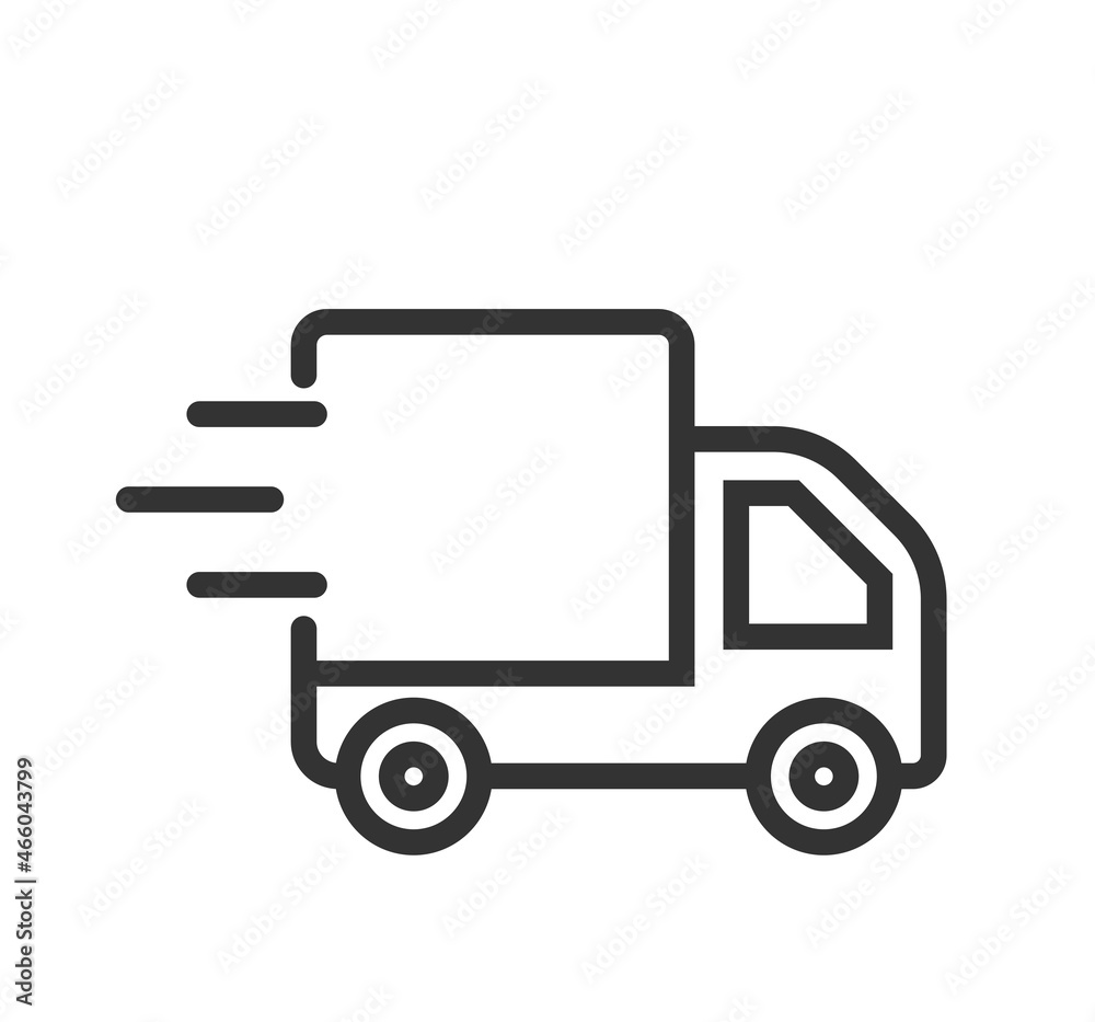 Delivery truck. Delivery service vector web icon set.