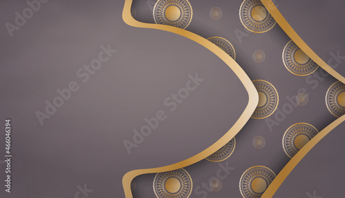 Brown banner with Greek gold pattern and place under your text