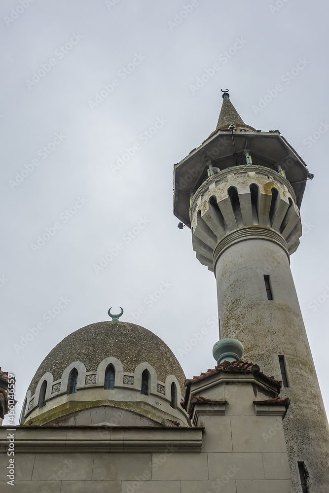 Famous Grand Mosque of Constanta (Marea Moschee din Constanta) known as Carol I Mosque (Moscheea Carol I). Constanta, Romania.