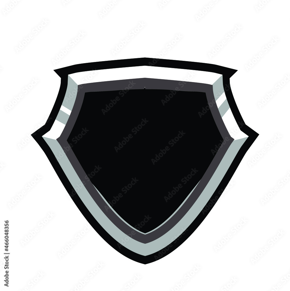 cool mascot shield logo vector illustration isloated on white background  Stock Vector | Adobe Stock