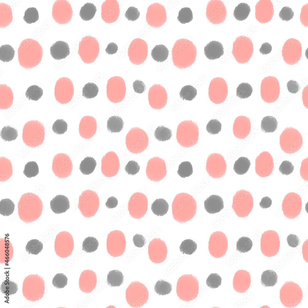 Seamless colorful background with pink and gray spots.