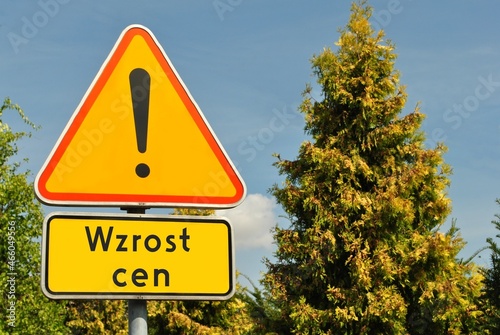Naklejka Wzrost cen