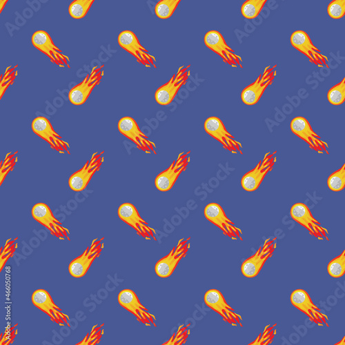 Meteorite seamless pattern. Universe background. Vector illustration.